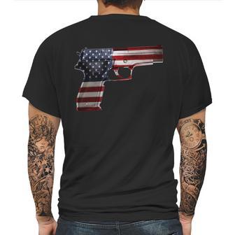 Usa Pistol Gun Mens Back Print T-shirt | Favorety DE