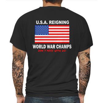 USA Reigning World War Champs Mens Back Print T-shirt | Favorety DE