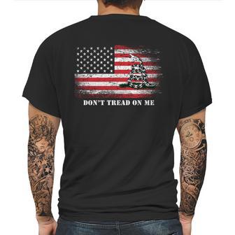 Usa Vintage Flag Dont Tread On Me Mens Back Print T-shirt | Favorety DE