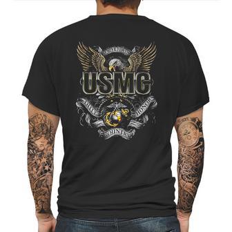 Usmc Duty Honor Country Mens Back Print T-shirt | Favorety AU