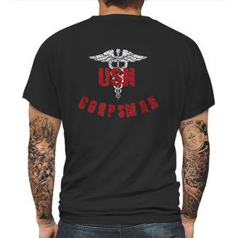 Usn Corpsman Mens Back Print T-shirt | Favorety