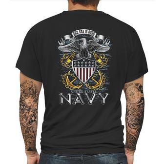 Usn Navy Full Print Eagle Mens Back Print T-shirt | Favorety UK