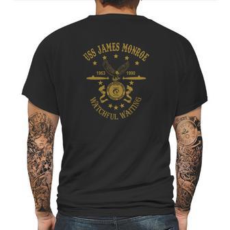 Uss James Monroe Watchful Waiting Mens Back Print T-shirt | Favorety UK