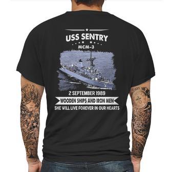 Uss Sentry Mcm3 Mens Back Print T-shirt | Favorety UK