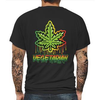 V E G E T A R I A N Mens Back Print T-shirt | Favorety