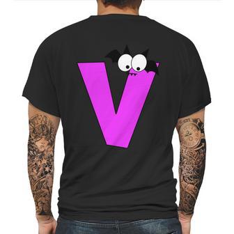 V Name Charater Dracula Halloween Quote Mens Back Print T-shirt | Favorety UK