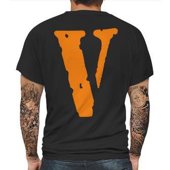 V As Vlone Orange T-Shirt Mens Back Print T-shirt | Favorety CA