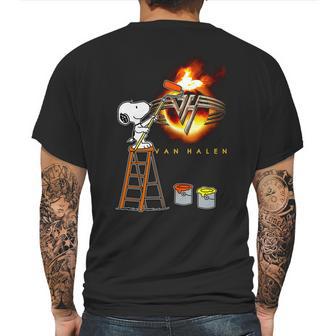 Van Halen Snoopy Mens Back Print T-shirt | Favorety