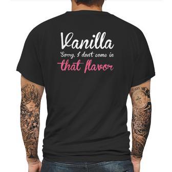 Vanilla Sorry Flavor Kink Mens Back Print T-shirt | Favorety UK