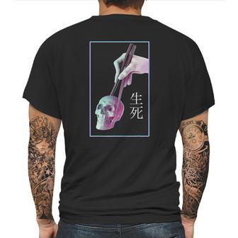 Vaporwave Aesthetic Chopsticks & Skull Pastel Goth Halloween Mens Back Print T-shirt | Favorety DE