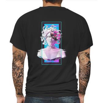 Vaporwave Medusa Statue Aesthetic Art Glitch Japanese Otaku Mens Back Print T-shirt | Favorety CA