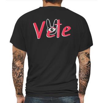 Vete One Eye Trap Bunny Silhouette Mens Back Print T-shirt | Favorety