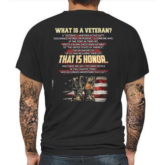 What Is A Veteran That Is Honor 2022 New Gift Mens Back Print T-shirt | Favorety DE