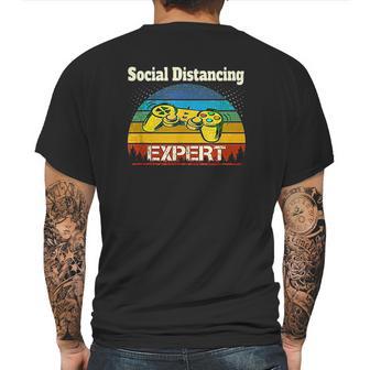 Video Game Social Distancing Expert Gamer Mens Back Print T-shirt | Favorety