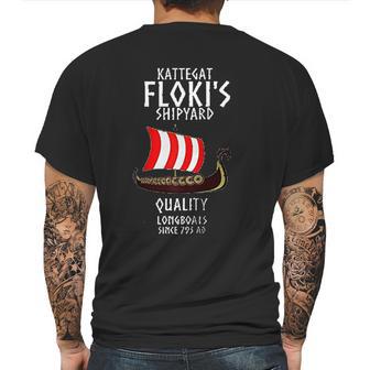 Viking Kattegat Floki Shipyard Funny Gift For Vikings Lover Raglan Baseball Mens Back Print T-shirt | Favorety DE