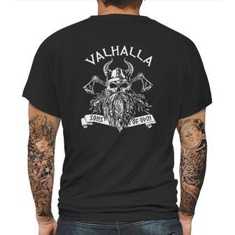 Viking Valhalla Sons Of Odin Norse Nordish Thor Mythology Mens Back Print T-shirt | Favorety