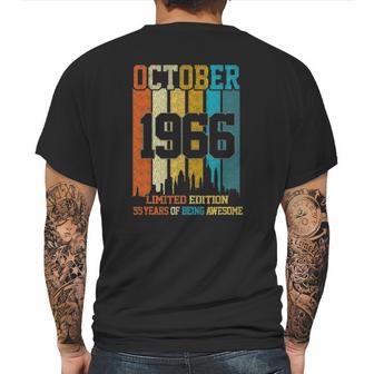 Vintage 1966 55 Years Old Made In October 1966 55Th Bday Mens Back Print T-shirt | Favorety AU