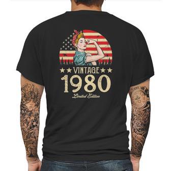 Vintage 1980 Limited Edition 1980 42Nd Birthday 42 Years Old Mens Back Print T-shirt | Favorety CA