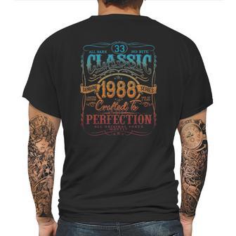 Vintage 1988 Limited Edition Gift 33 Years Old 33Rd Birthday Mens Back Print T-shirt | Favorety DE