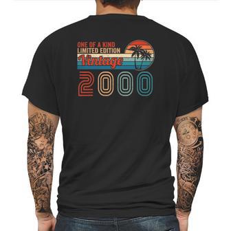 Vintage 2000 22 Vintage Gifts Birthday 22 Years Old Mens Back Print T-shirt | Favorety