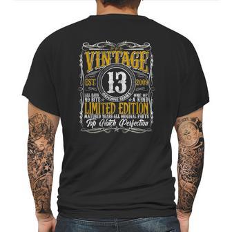 Vintage 2009 Limited Edition 2009 13 Years Old 13Th Birthday Mens Back Print T-shirt | Favorety