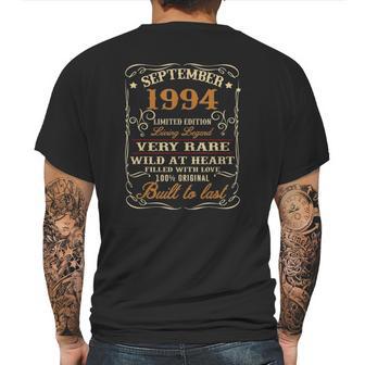 Vintage 26Th Birthday September 1994 26 Years Old Mens Back Print T-shirt | Favorety