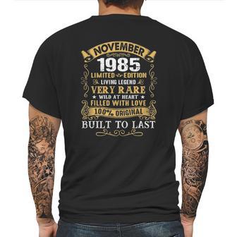 Vintage 36Th Birthday November 1985 Gift 36 Years Old Mens Back Print T-shirt | Favorety