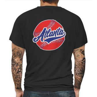 Vintage Atlanta Baseball Sports Logo Mens Back Print T-shirt | Favorety