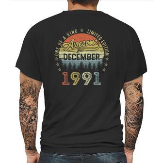 Vintage Awesome Since December 1991 30 Years Old Birthday Mens Back Print T-shirt | Favorety DE