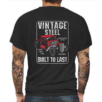 Vintage Built To Last Rat Rod Mens Back Print T-shirt | Favorety AU