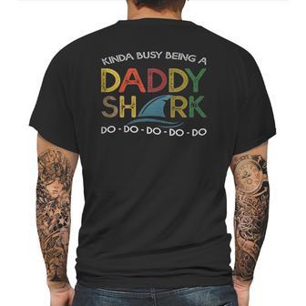 Vintage Daddy Shark Doo Doo Daddy Gifts Mens Back Print T-shirt | Favorety CA