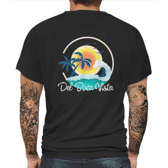 Vintage Del Boca Vista Mens Back Print T-shirt | Favorety