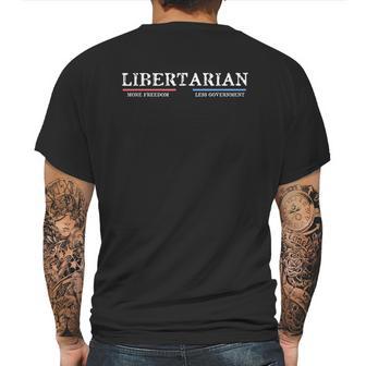 Vintage Distressed Libertarian More Freedom Mens Back Print T-shirt | Favorety UK