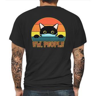 Vintage Ew People Social Distancing Mask Cat Graphic Design Printed Casual Daily Basic Mens Back Print T-shirt | Favorety