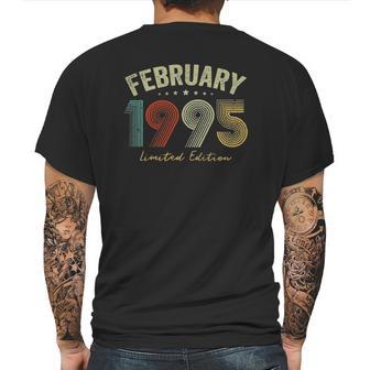 Vintage February 1995 26Th Birthday 26 Years Old Retro Gifts Mens Back Print T-shirt | Favorety UK