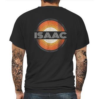 Vintage First Name Isaac Retro Personalized Mens Back Print T-shirt | Favorety CA