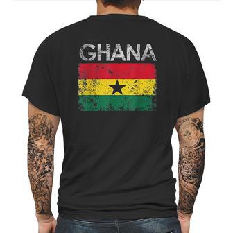 Vintage Ghana Ghanaian Flag Pride Mens Back Print T-shirt | Favorety DE