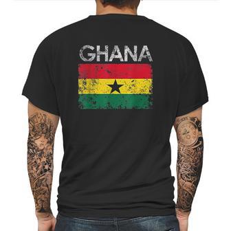 Vintage Ghana Ghanaian Flag Pride Gift Mens Back Print T-shirt | Favorety DE