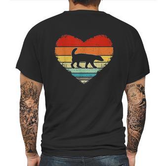 Vintage Heart Honey Badger Mens Back Print T-shirt | Favorety