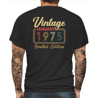 Vintage January 1975 Limited Edition 47 Years Old Birthday Mens Back Print T-shirt | Favorety DE