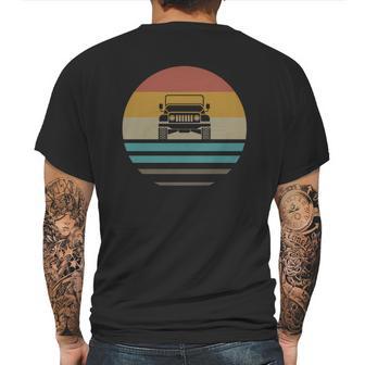 Vintage Jeeps Retro 70S Distressed Off Road Mens Back Print T-shirt | Favorety