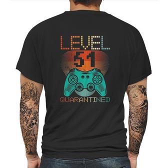 Vintage Level 51 Social Distancing Mens Back Print T-shirt | Favorety CA