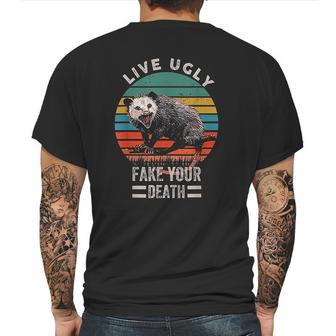 Vintage Live Ugly Fake Your Death Opossum Funny Mens Back Print T-shirt | Favorety CA