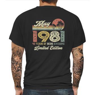 Vintage May 1981 41 Year Old 41Th Birthday Mens Back Print T-shirt | Favorety DE