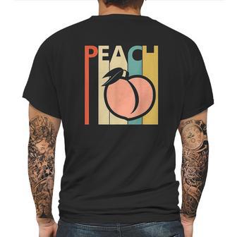 Vintage Peach Peach Fruit Emoji Gift Mens Back Print T-shirt | Favorety CA