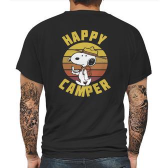 Vintage Peanuts Snoopy Happy Camper Mens Back Print T-shirt | Favorety AU