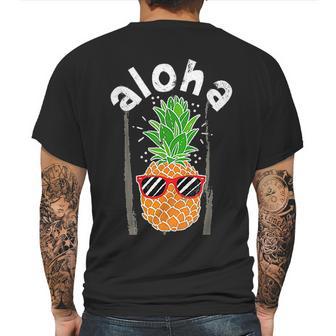 Vintage Pineapple Aloha Sunglasses Hawaiian Mens Back Print T-shirt | Favorety CA