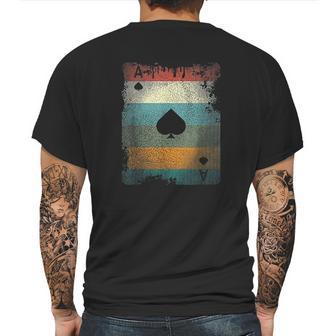 Vintage Poker Ace Of Spades Mens Back Print T-shirt | Favorety AU