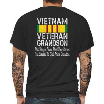 Vintage Proud Vietnam Veteran Grandson Mens Back Print T-shirt | Favorety DE