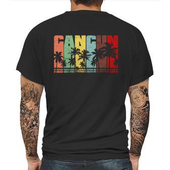 Vintage Retro Cancun Palm Tree Logo Mens Back Print T-shirt | Favorety UK